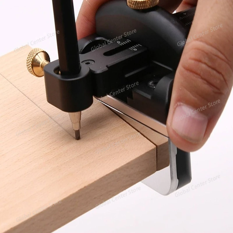 

Woodworking Ruler Aluminum Alloy Scribing Ruler Measurement Multifunctional Limit