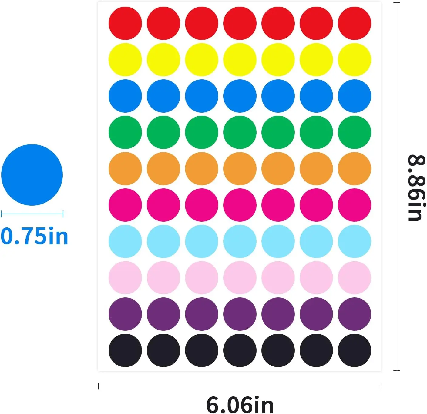 700-1400 PCS Colored Dot Stickers Round Color Coding Labels Circle Dots Labels Price Stickers Polka Circle Dot Stickers Label image 2