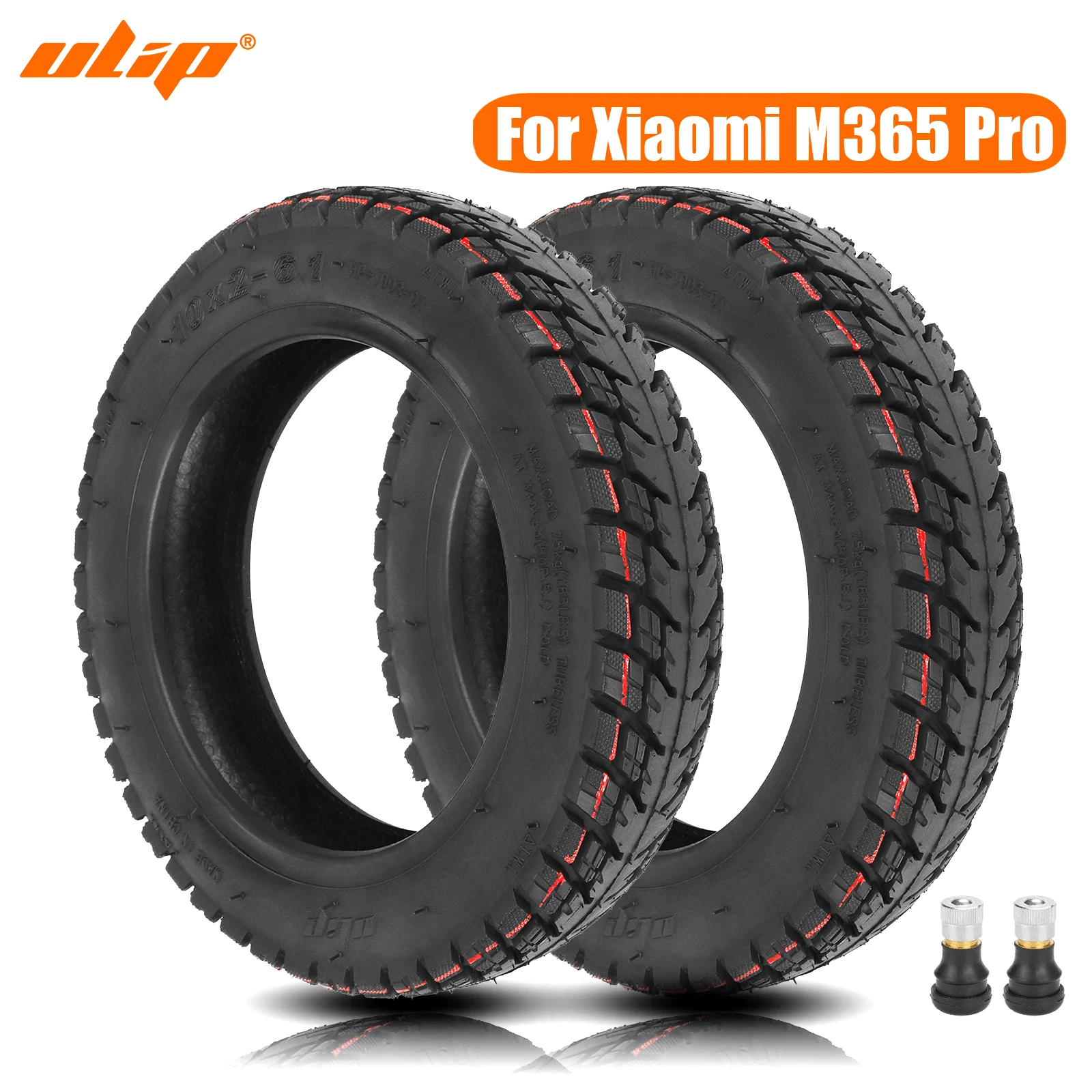 

ULIP 2 шт. 10-дюймовая внедорожная бескамерная шина для электрического скутера Xiaomi M365/Pro 2/1S/Mi3, более толстые износостойкие детали шин 10x2-6,1