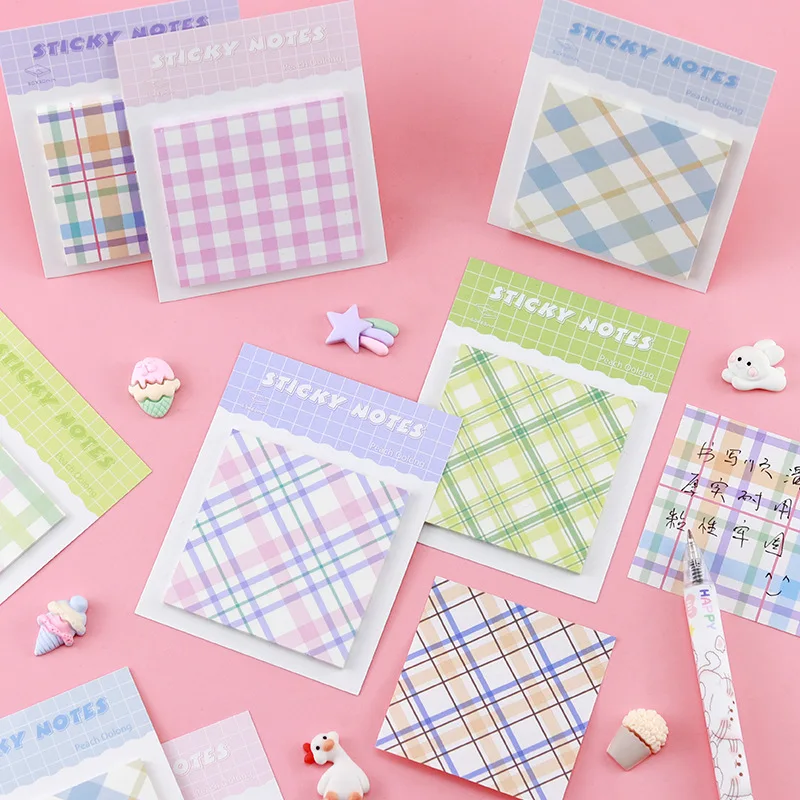 Kawai Stationery Simple Style Pattern Sticky Note Student Prize Office Portable Easy To Use Small Fresh Lovely Memo Pad Gift