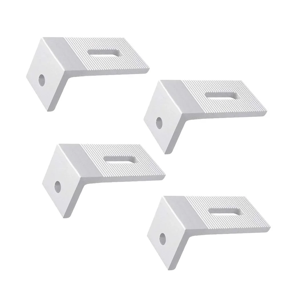 10pcs Solar Panel Mounting Brackets Flat Roof Mount Kit  Photovoltaic 90 Degree L Bracket Solar System Installation Accessories