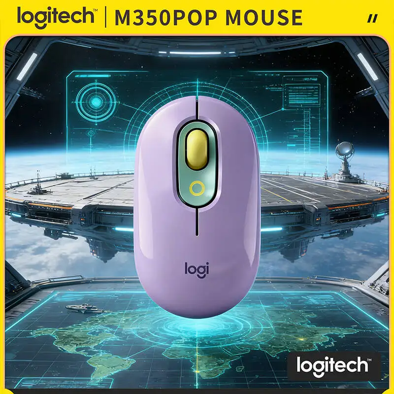 

Мышь Logitech M350 POP Pebble, оптическая, 1000 DPI, USB-приемник, магнитное крепление, для дома и офиса, для ежедневного использования