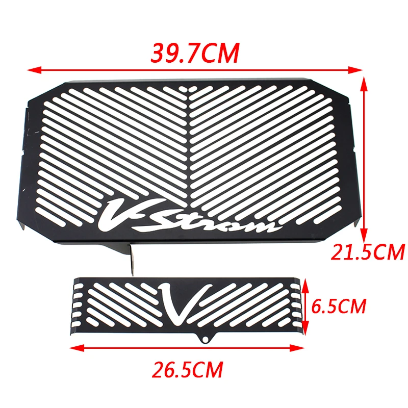 For Suzuki DL650 VStrom 650 V-STROM DL 650 2004-2010 Radiator Grille Guard Cover & Oil Cooler Protector