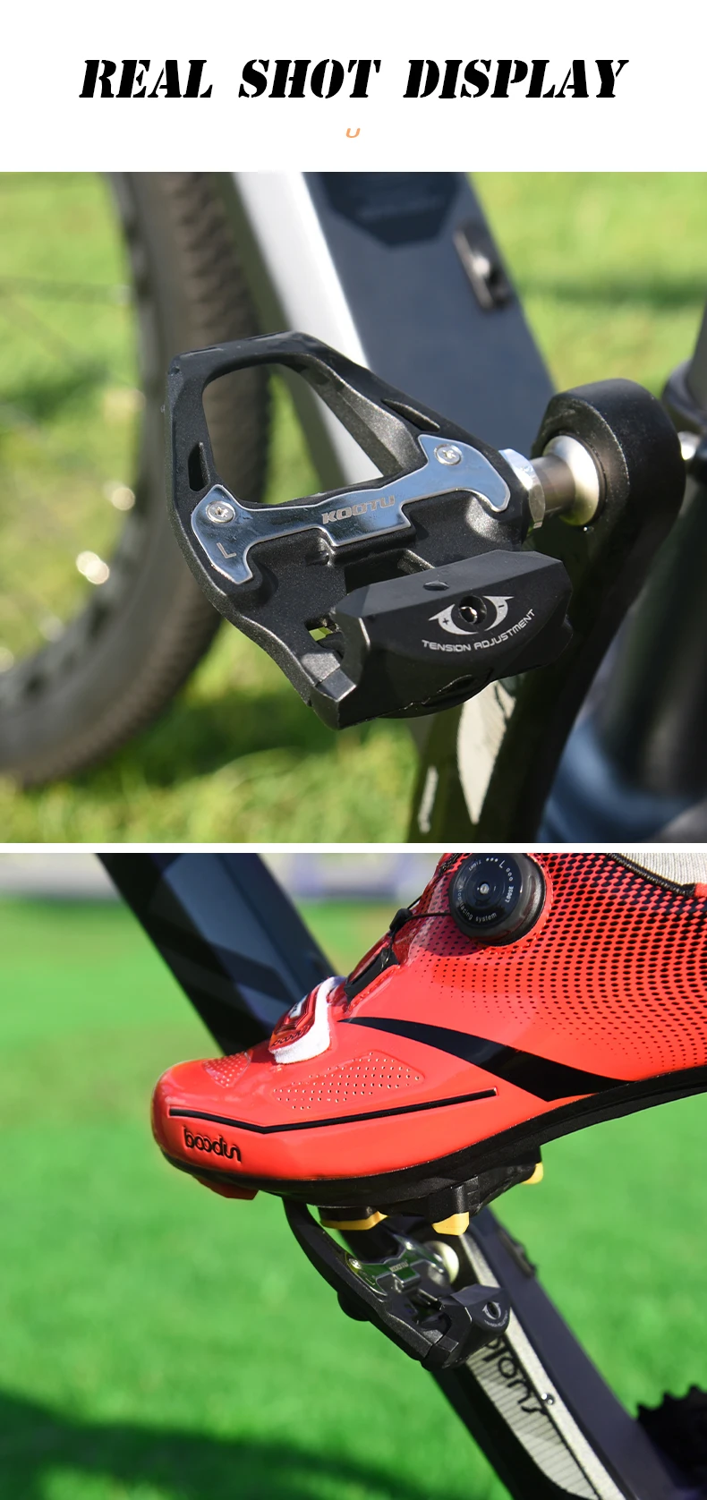 US Warehouse Rennrad Klickpedale Rennschuhe Clip-On-Pedale mit abgedichteten Lagern für Shimano- und KEO-Systeme – Detail 25