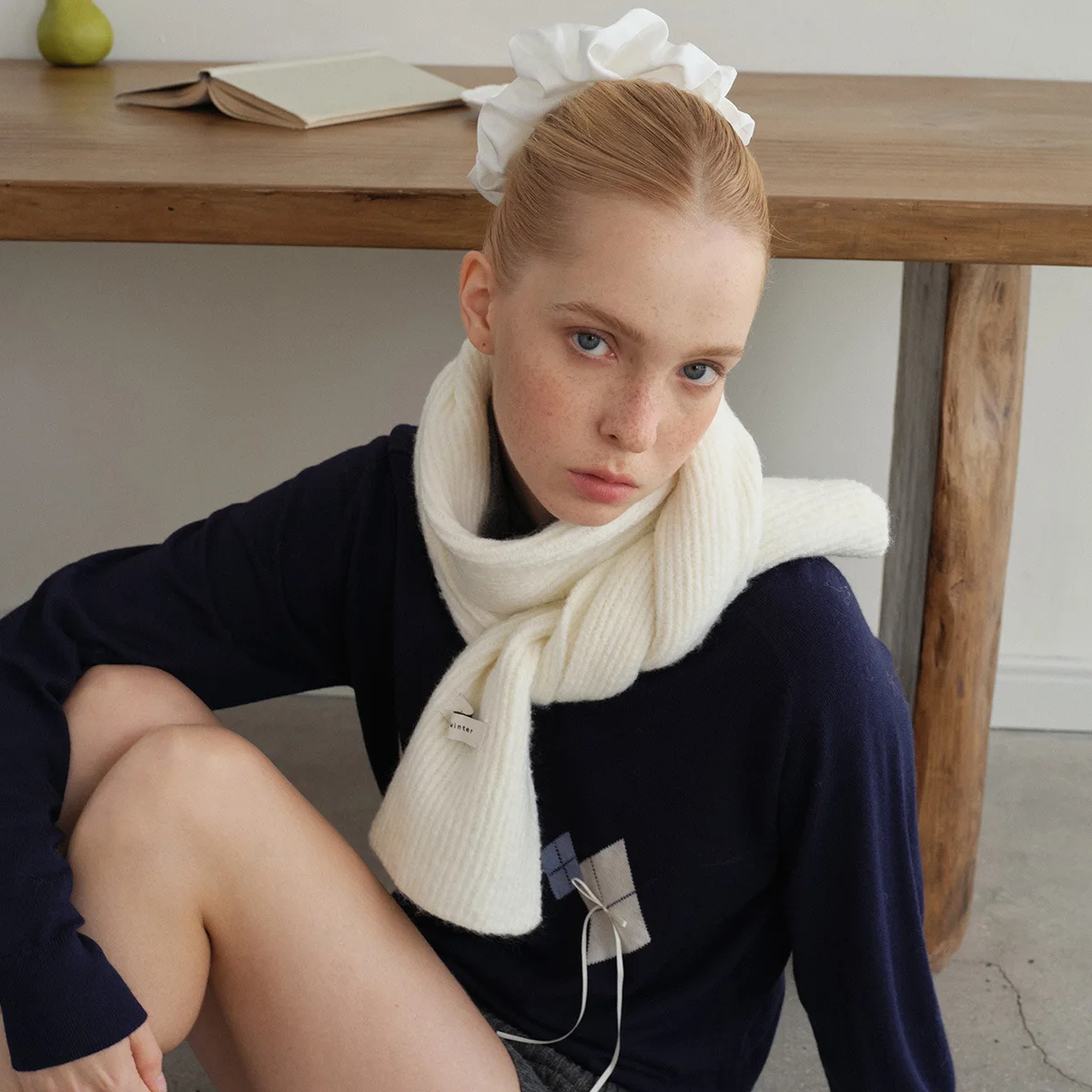 

Вязаный шарф, новый дизайн, цветок, роскошный брендовый шарф, женский зимний шарф, теплый длинный узкий маленький шарф, женский шейный платок, шарфы