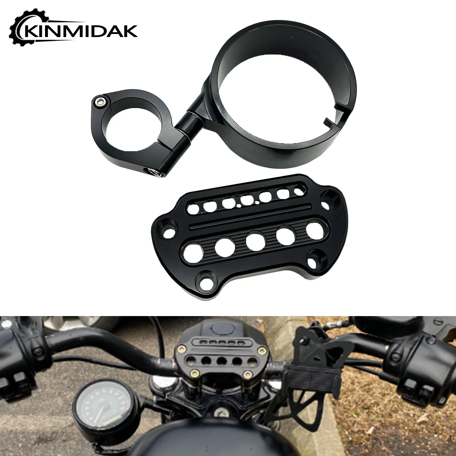 Side Mount Instrument Bracket w/Speedometer Relocation Cover For Harley Sportster XL883 XL1200 Iron 883 Forty-Eight 72 1993-UP