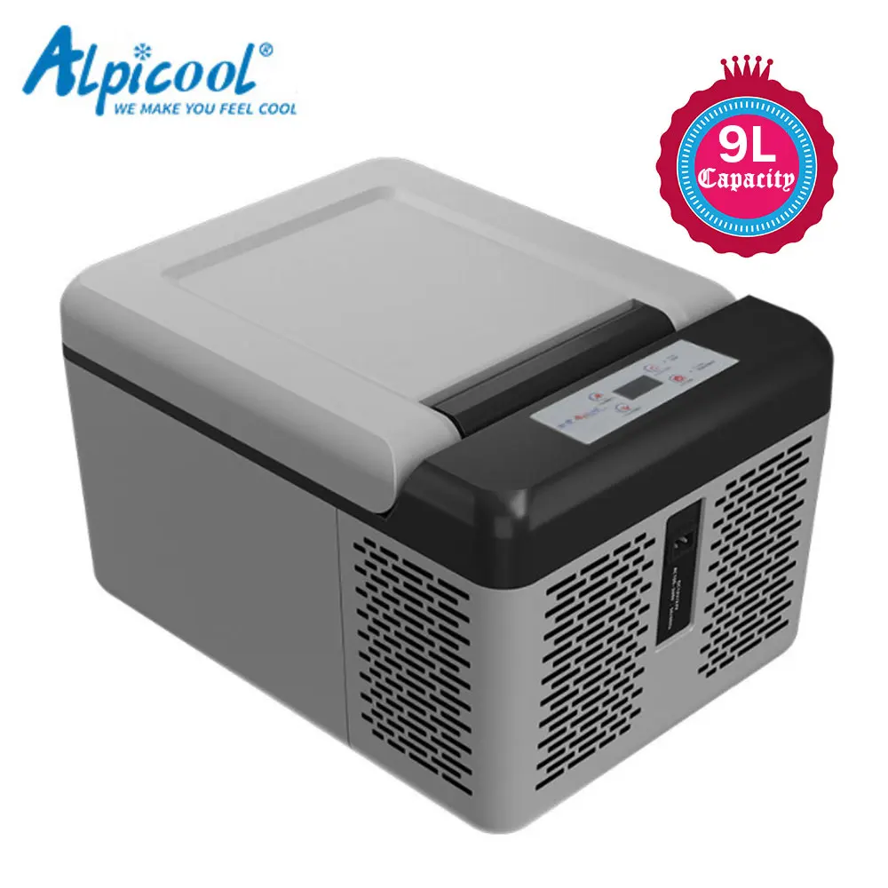 Alpicool C9 Portable Mini Fridge  for Skincare,12V Car Refrigerator 12L,Air compressor Freezer Fast Cooler DC 12/24V,AC100-240V