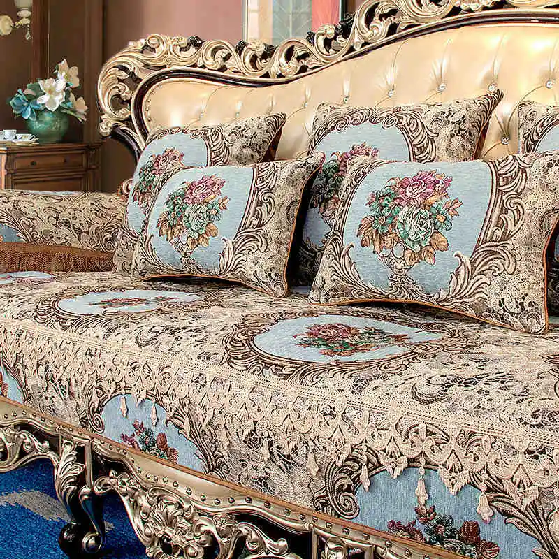 Luxury Chenille Sofa Cover Living Room Anti-Slip Wear-Resistant Jacquard Armchair Seat Cushion Home Decor Comforter