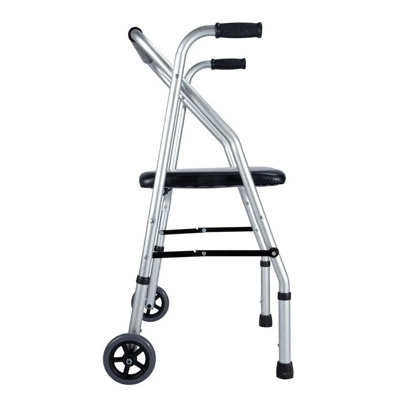 Supportive WalkersAluminum Alloy Elderly Rehabilitation Aid with Wheeled Armrest Frame Mobility Support Walker