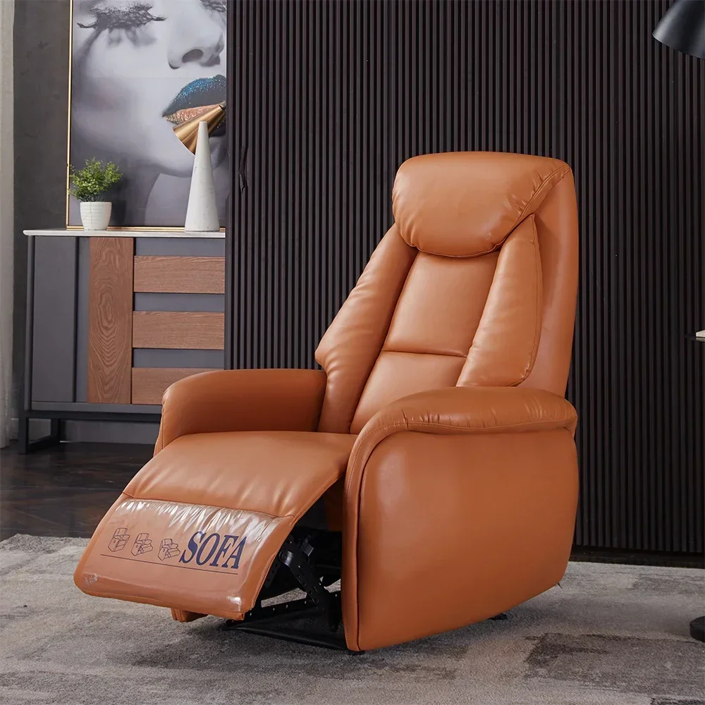 TTA13 Firstclass Leather Space Sofa Hair Modern Simple Living Room Small Apartment Light Luxury Function Electric Single Lazy Re