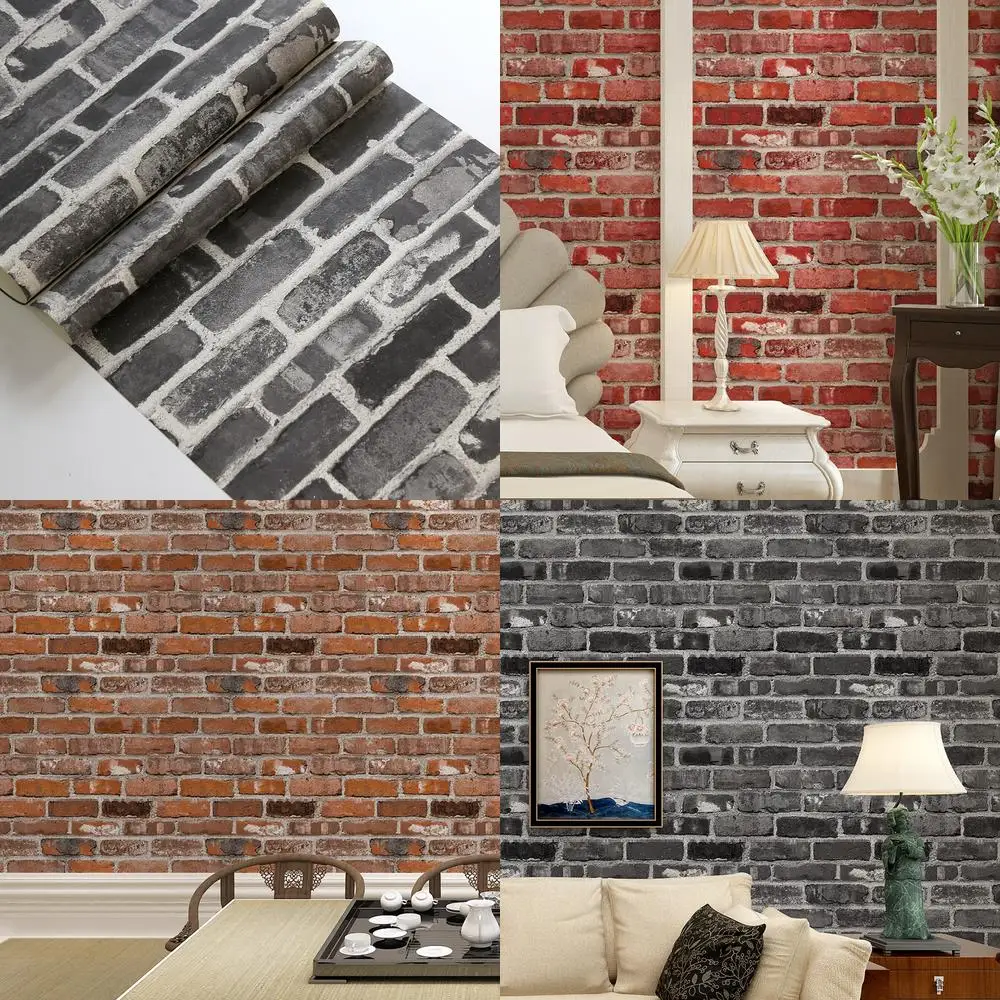 

Ретро китайский стиль поддельные кирпичные обои для ресторана кафе побег комната горячий горшок магазин фартук кирпичный узор винтажная китайская стена