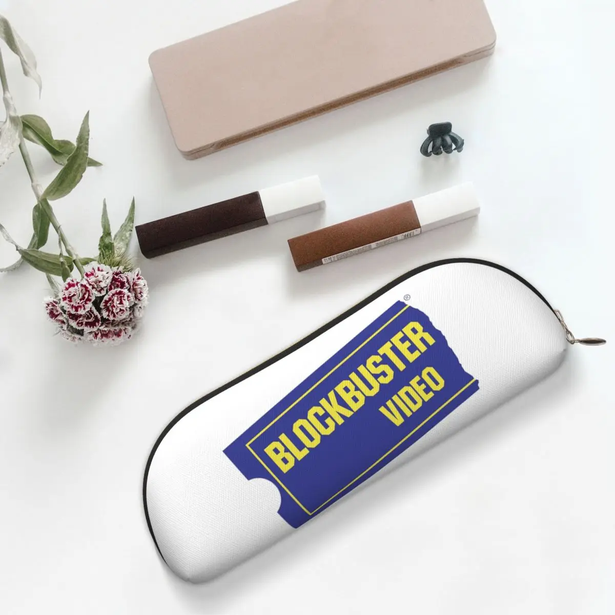 블록버스터 비디오 연필 케이스 펜 홀더 보관 문구 용품 대용량 펜 상자 연필 가방 학생 선물
