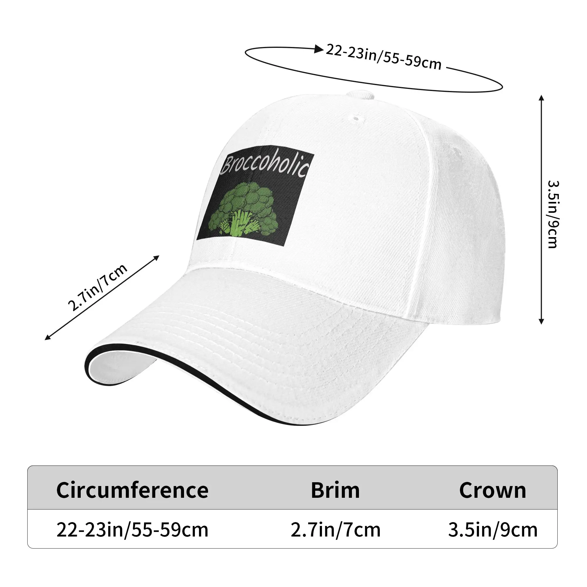 Fresh Raw Broccoli Cap Casual Baseball Caps Adjustable Hat Hip Hop Summer Unisex Baseball Hats Customizable