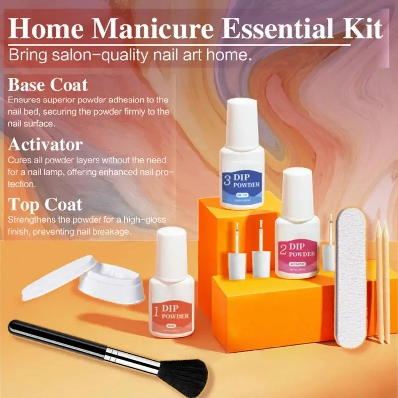 C1FF – ensemble liquides trempage pour ongles en Salon, formule séchage instantané, Collection pigments riches, étui