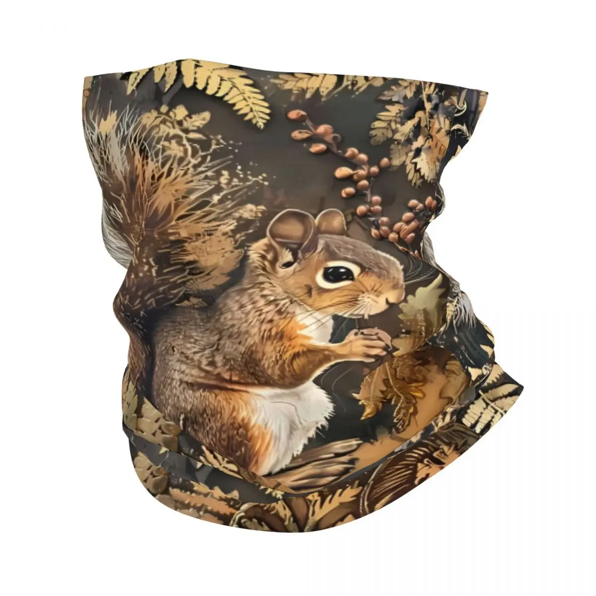 Squirrel Scarf Neckerchief Neck Face Mask Polyester