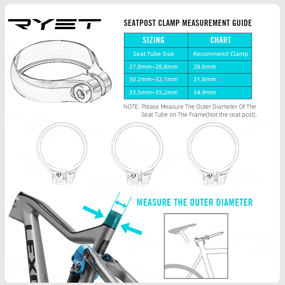 Newest Super Light Titanium Bicycle Seat Post Clamp CNC Alloy Saddle Seat Post Clamp for 27.2/30.8/31.6mm Mountain Bike Seatpost