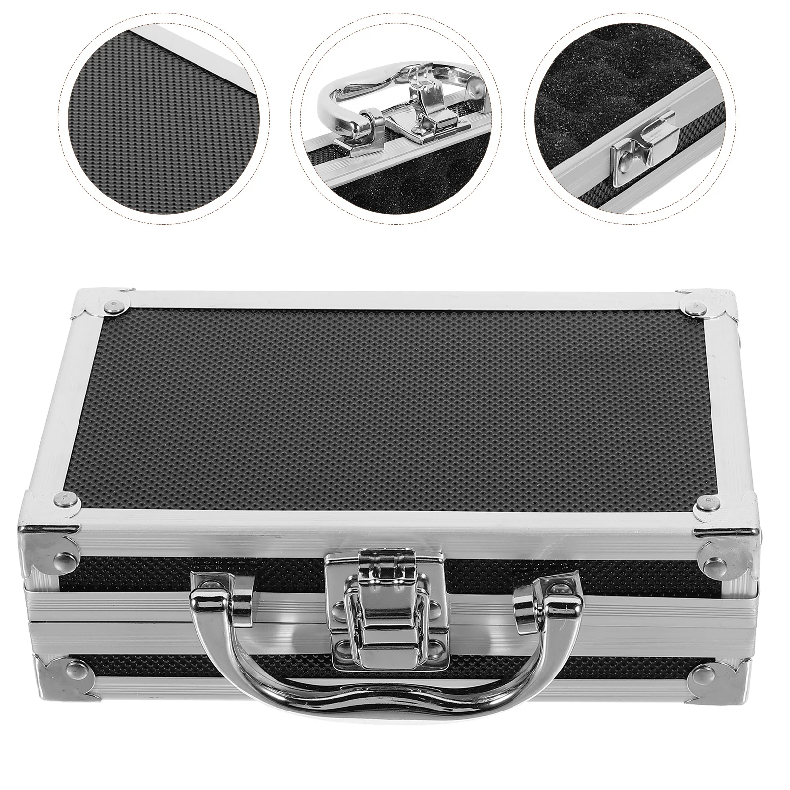 Multifunctional Aluminum Tool Storage Box Portable Travel Case Hardware Container for Daily Tools Pedicure Kits Metal