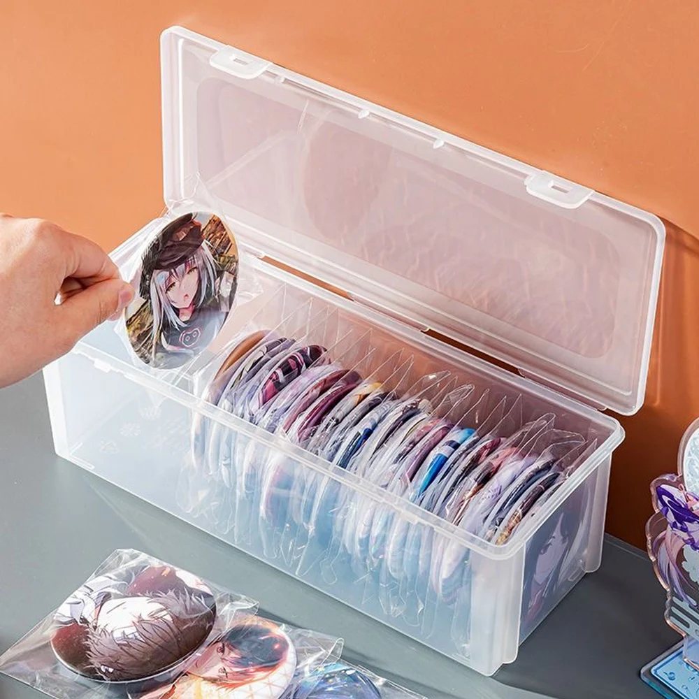 Transparent Photocard Storage Box 3 inch Idol Small Photo Card Organizer Case High Capacity Plastic Stationery Storage Case