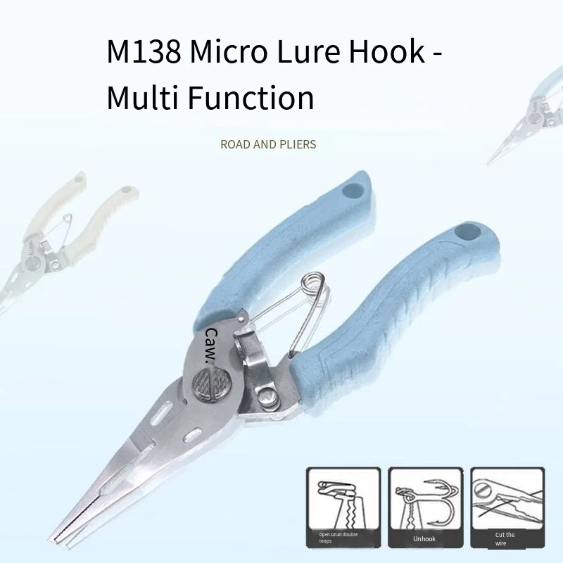 

M138 Stainless Steel Fishing Pliers Braid line Cutters Crimper Hook Remover Saltwater Resistant multifunction Fishing Gear Tool