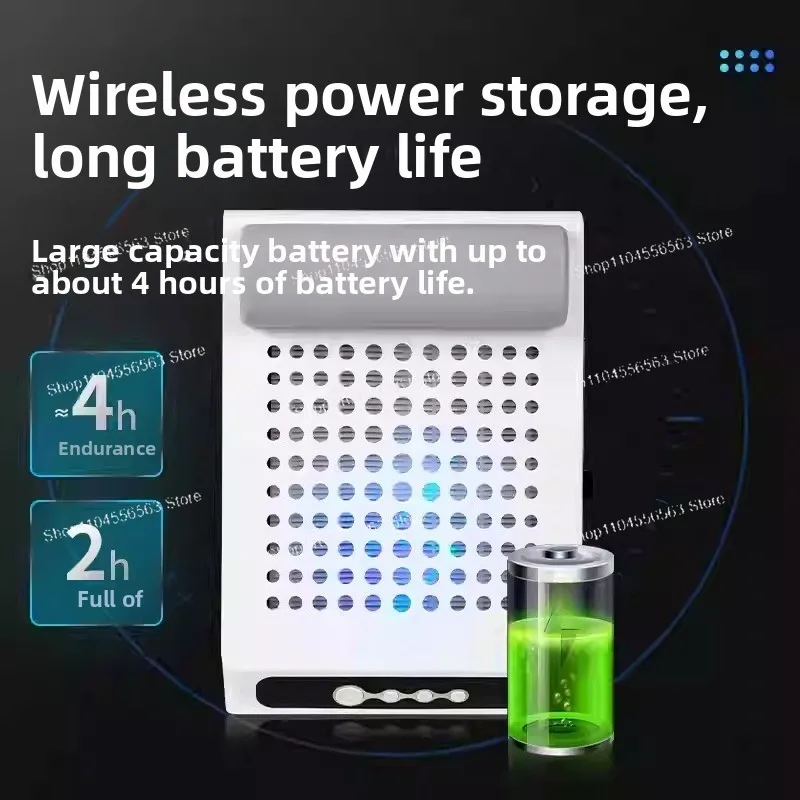 

70W Cordless Rechargeable Nail Dust Collector | Strong Suction Professional Vacuum Cleaner