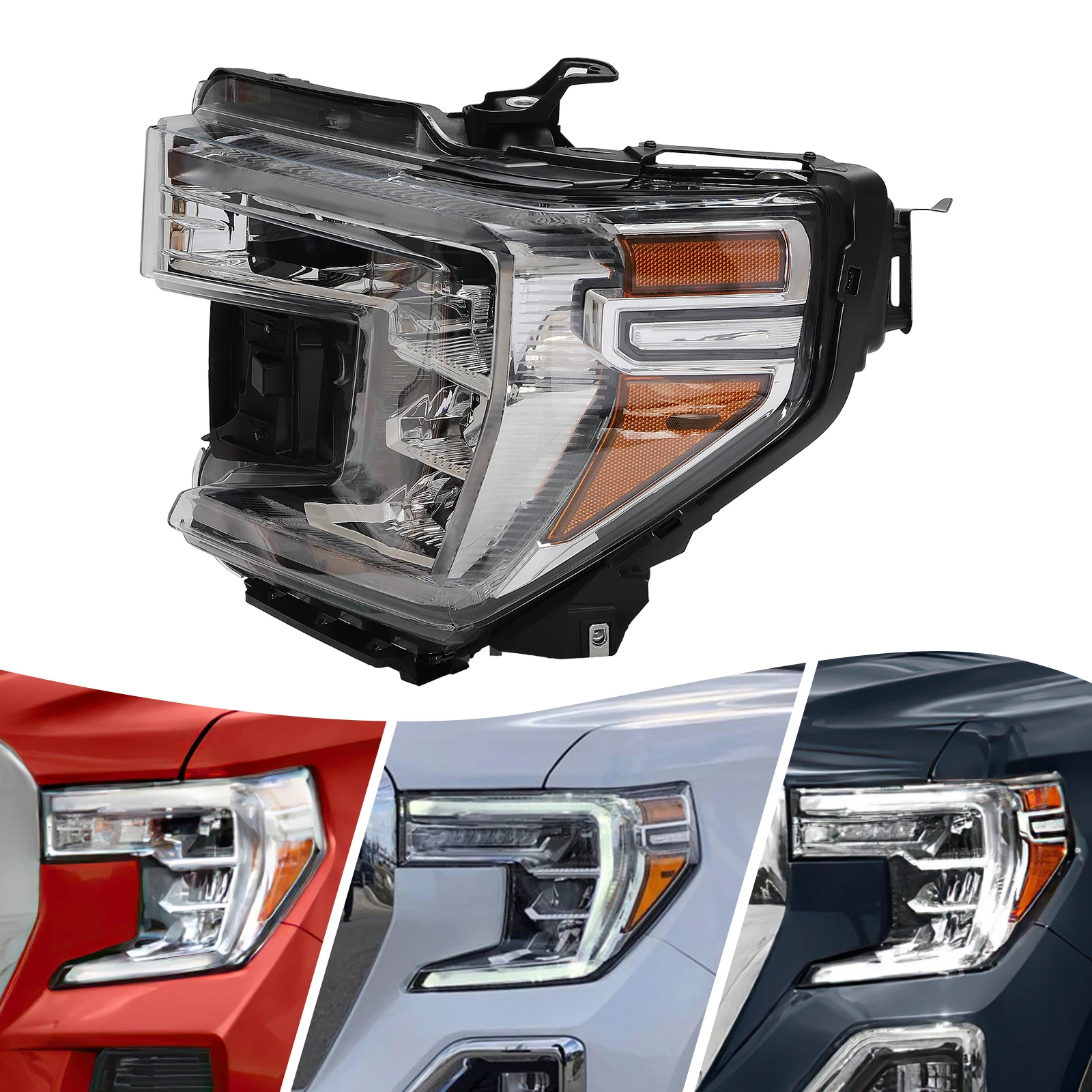 Left Side OR Right Side For 2019 2020 2021 GMC Sierra 1500 LED Halogen Headlight Headlamp