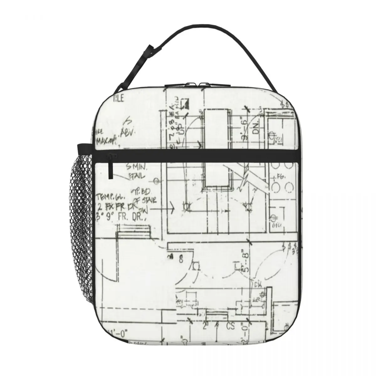Bestselling Architects Blueprint - Architecture Pattern Single Layer Kids Lunch Bag Office Break Camping Lunch Bag