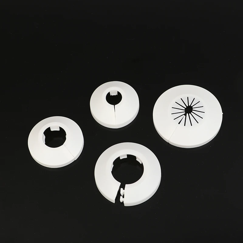 2/4PC Black/White Wall Duct Faucet Accessories Radiator Pipe Collars Cover Floor Decorative Radiator Escutcheon Water Pipe Cover