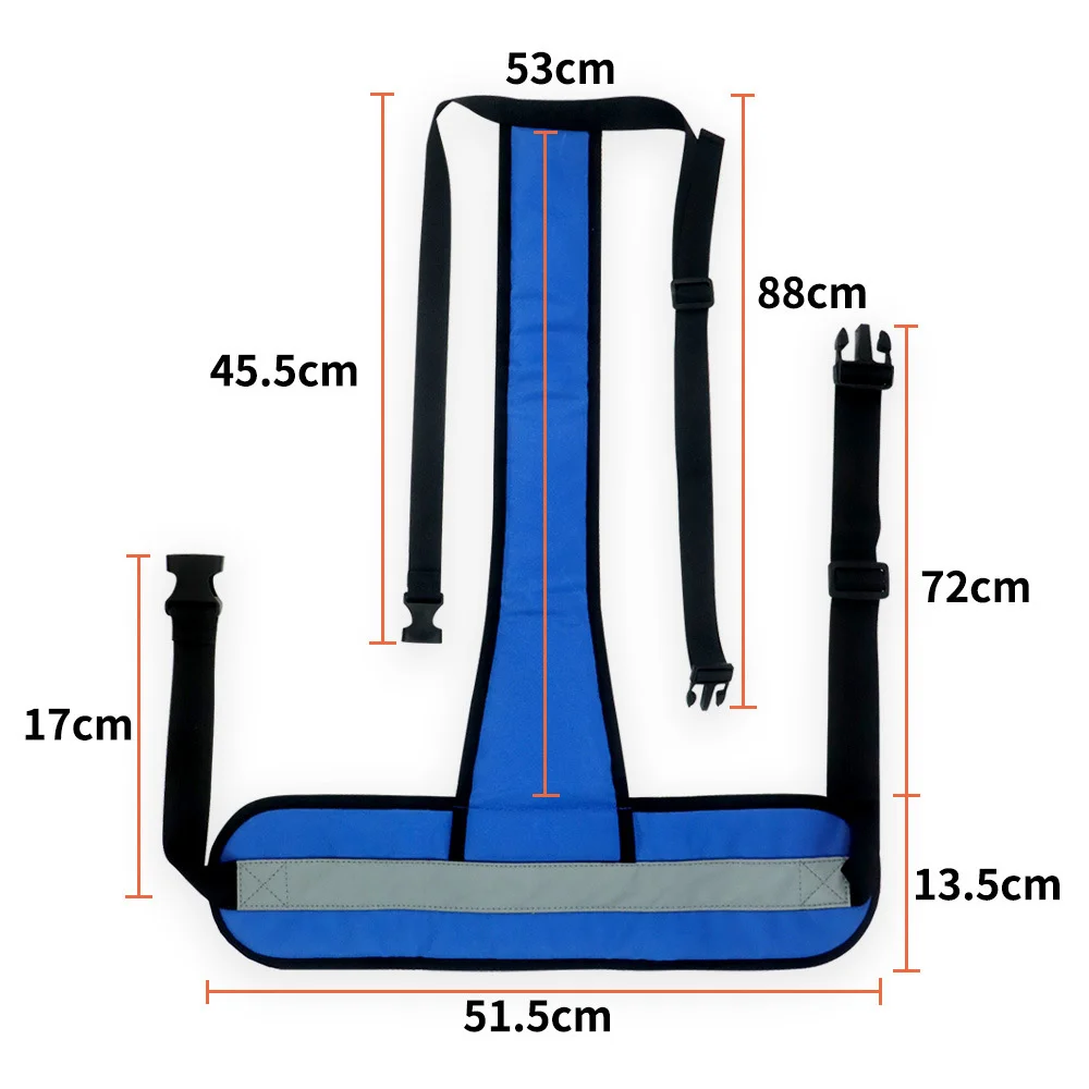 Cinto de fixação ajustável para banco traseiro de cadeira de rodas, almofada frontal para idosos, suspensórios para cuidados com pacientes