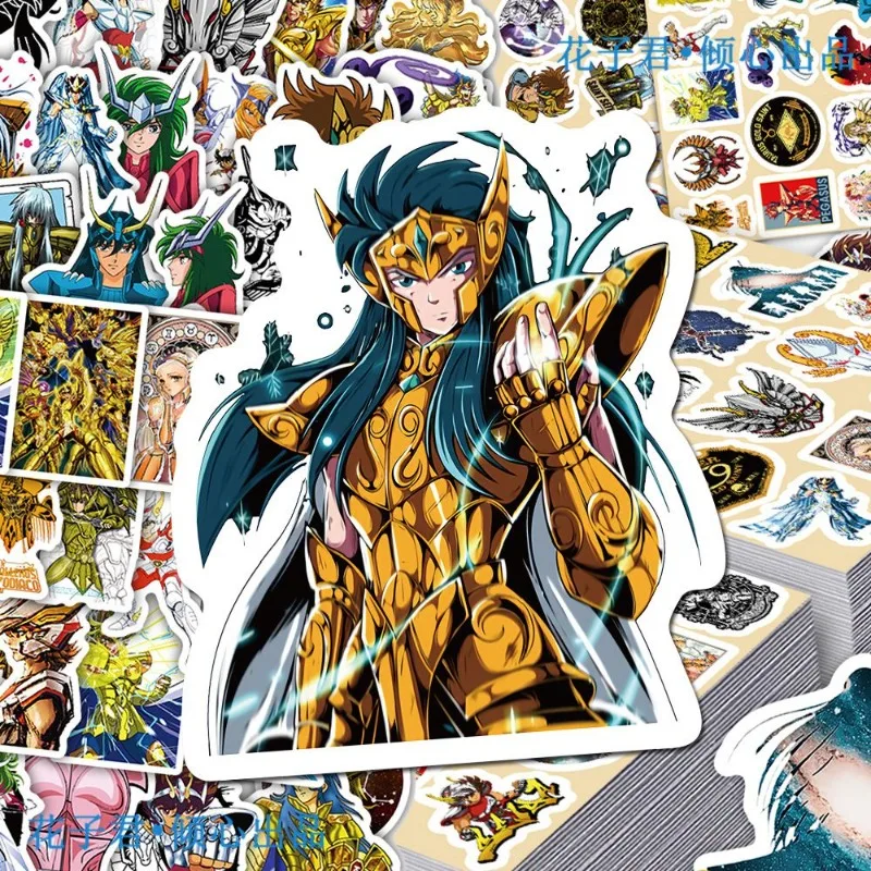101Pcs Saint Seiya Anime Stickers Cartoon Character DIY Self-Adhesive Stickers Laptop Desk Decorative Decals Stationery Decor view 3