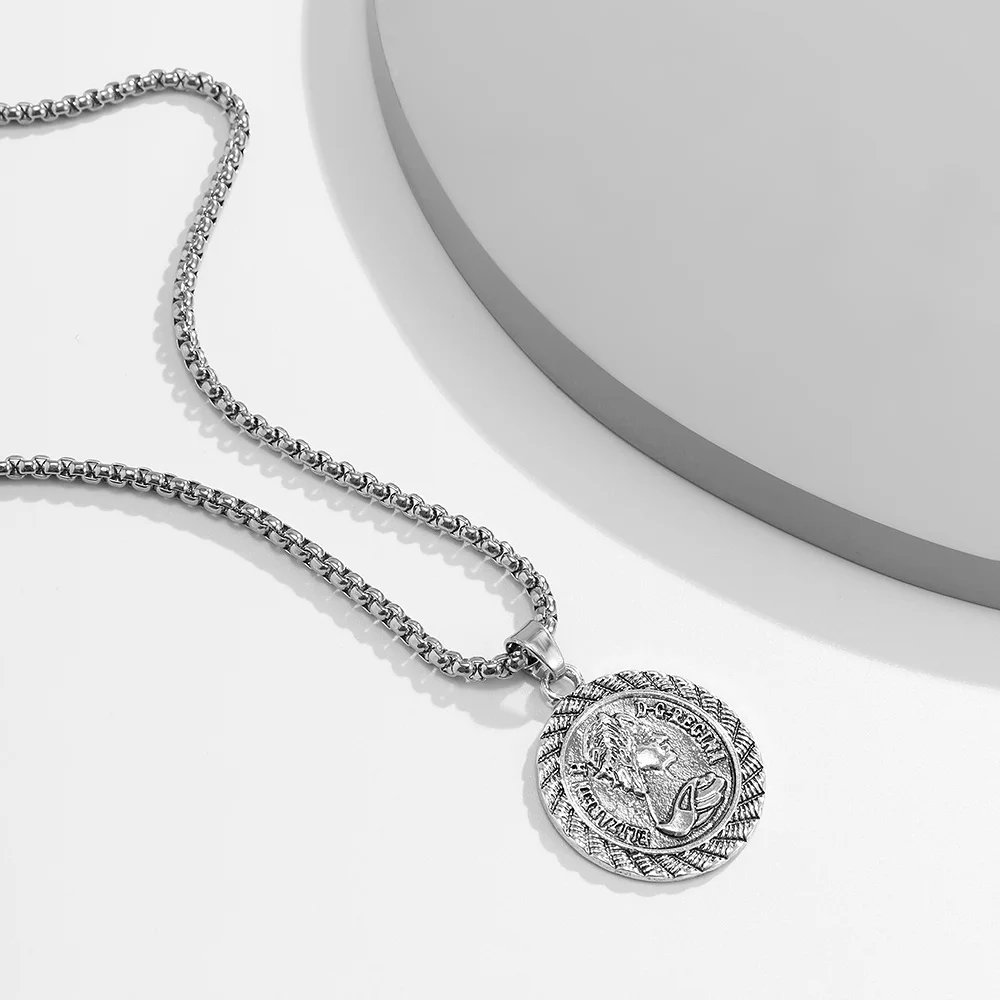 Modische Neue Figaro-Kettenhalskette für Männer Punk Silberfarben Edelstahl Lange Halskette Männer Hip-Hop Schmuck Geschenk – Detail 4