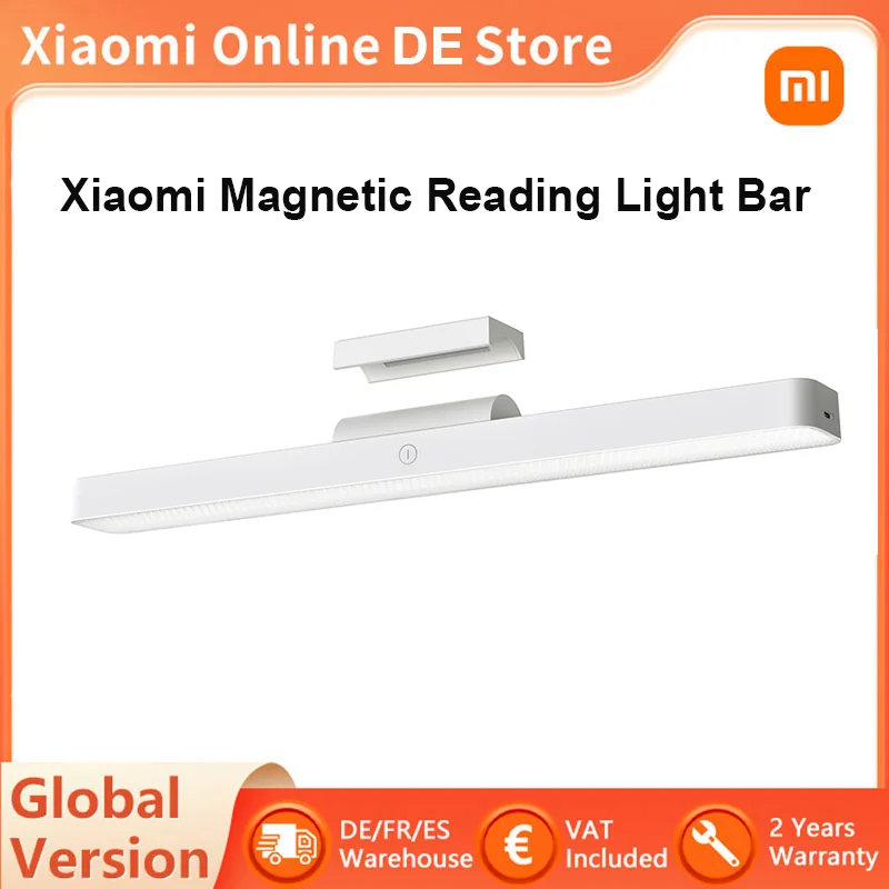 New Xiaomi Magnetic Reading Lamp Ra90 Color Rendering Anti Blue Light 25 ° Adjustable Angle Touch Control Lighting