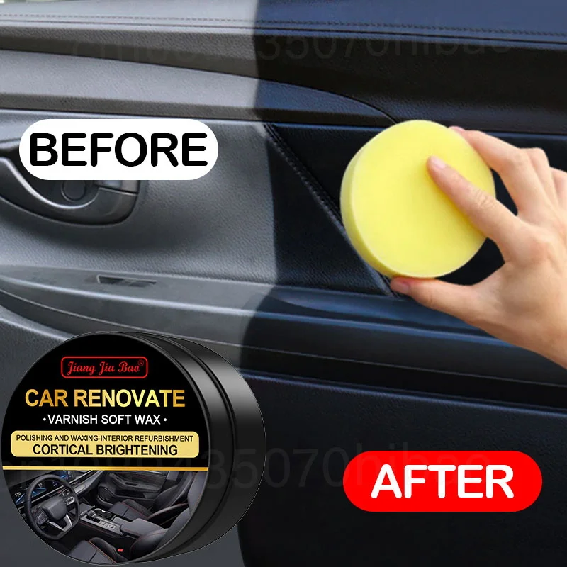 Car Plastic Restorer Auto Interior Panel Renewal Wax Coating Leather Plastic Rubber Polish Repair Auto Reconditioning Cream Care