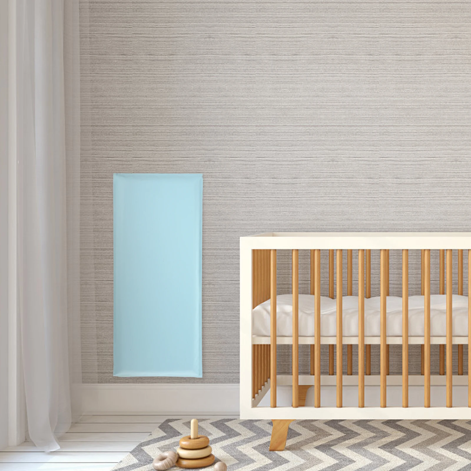 

1pc Anti Collision Wall Stickers 20x50cm Sky Blue Protective Pads Kids Room Decorative Wall Background Plain Sticker