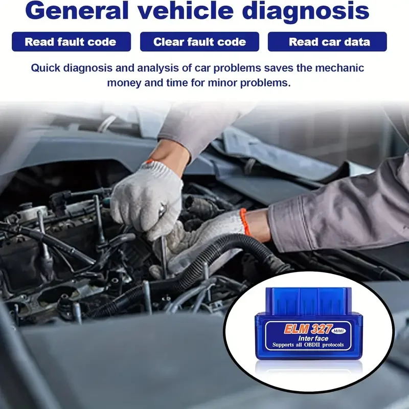 واجهة تشخيص ELM327 Mini OBD2 ، اتصال لاسلكي ، تحكم رقاقة واحدة ، تدعم جميع البروتوكولات