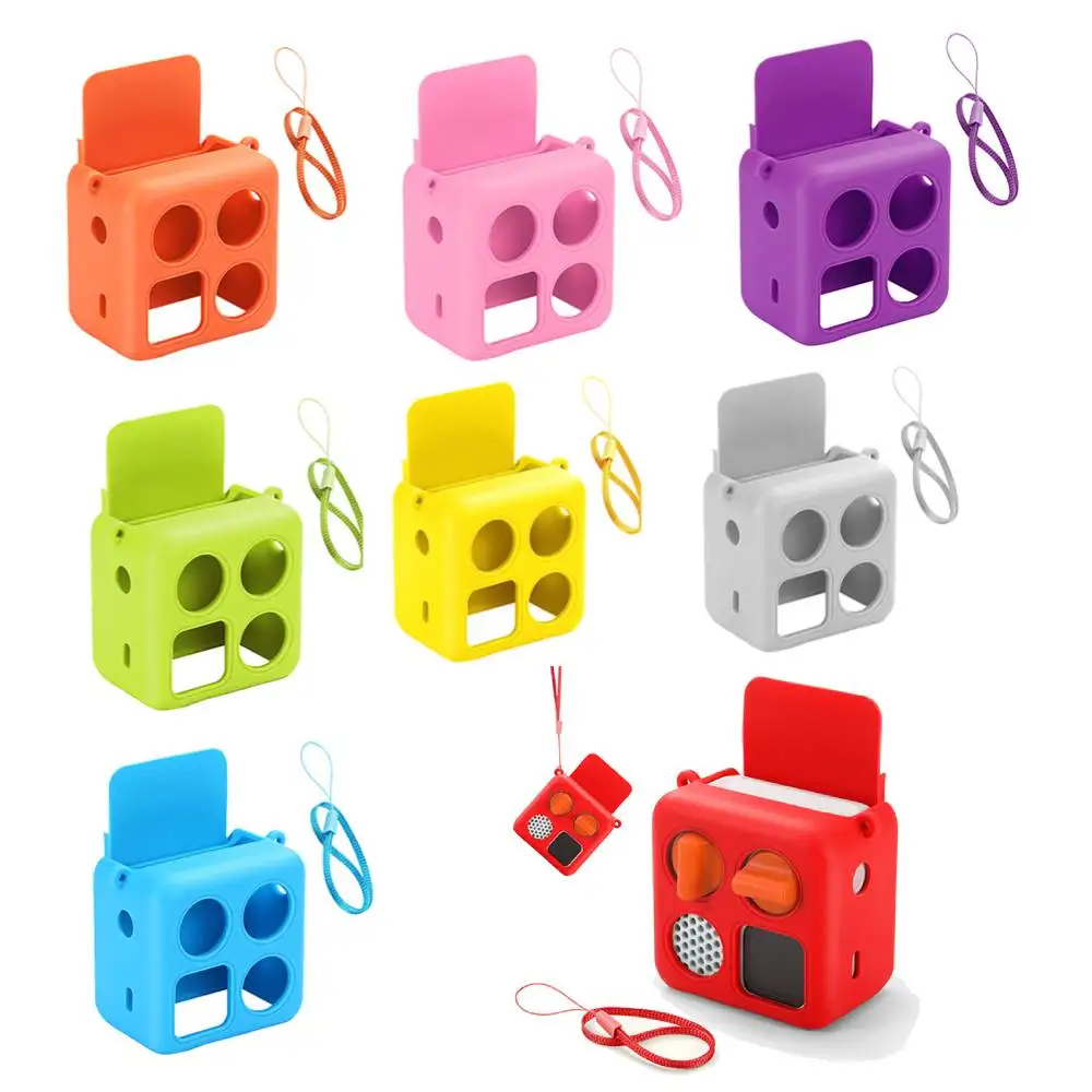 1Pc Silikon Cove Für Yoto Mini Haut Abdeckung W/Passenden Handgelenk Lanyard Zubehör Für Kind Mini Audio Gerät abenteuer Jacke Fall