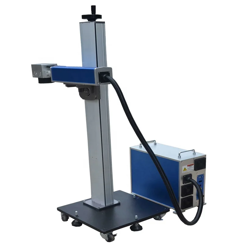 Split Fiber Laser Marking Machine 20W 30W 50W for Large Size Material