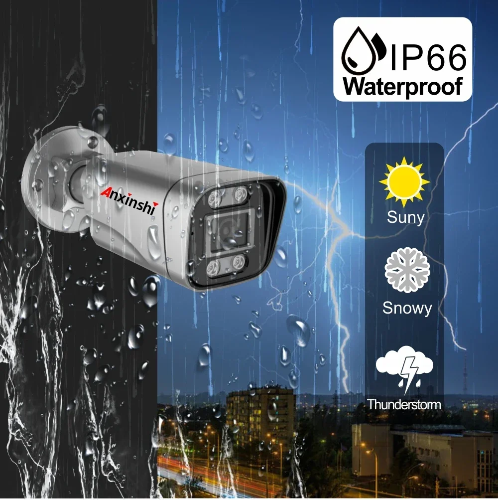 4 Channel Camera Home camera security  system with Built in Mic POE CCTV security cameras kits remote viewed Monitoring System