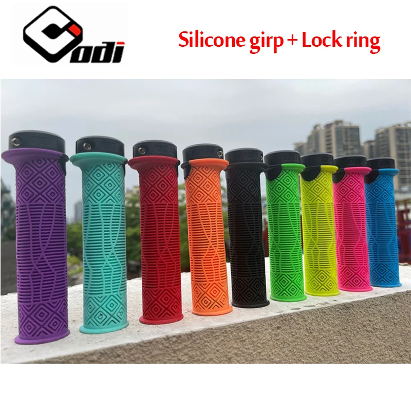 ODI  Bicycle Handle Grip 22.2mm Bike Grips Non-slip Rubber Road Mountain Bike Handlebar Grip with Lock Folding Bike Accessories