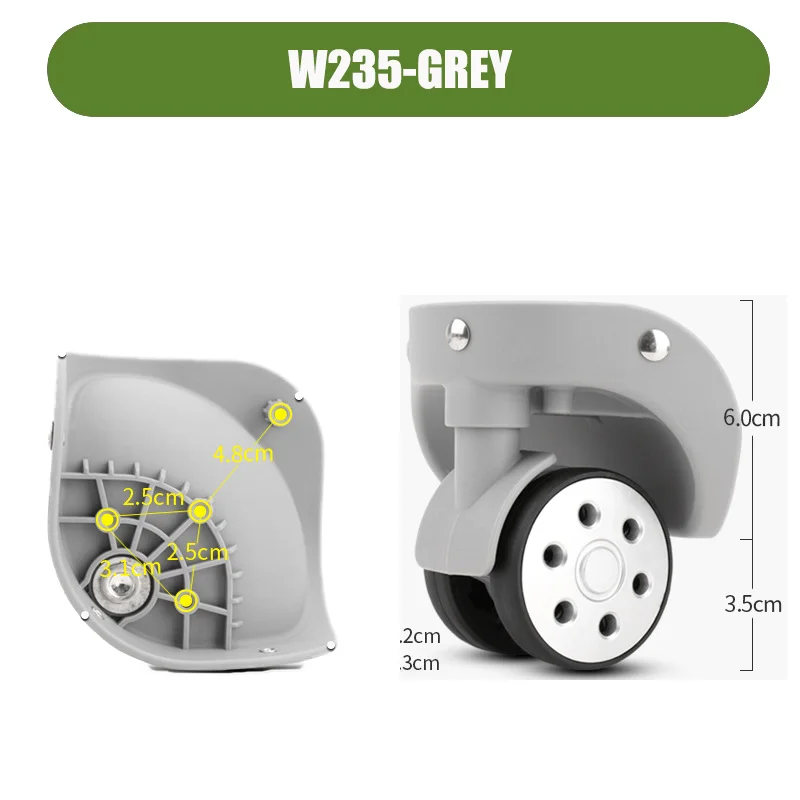 Replacement Wheels For W235 Luggage –Ultra-Quiet Swivel Wheels – Silent Luggage Swivel Wheel Accessories