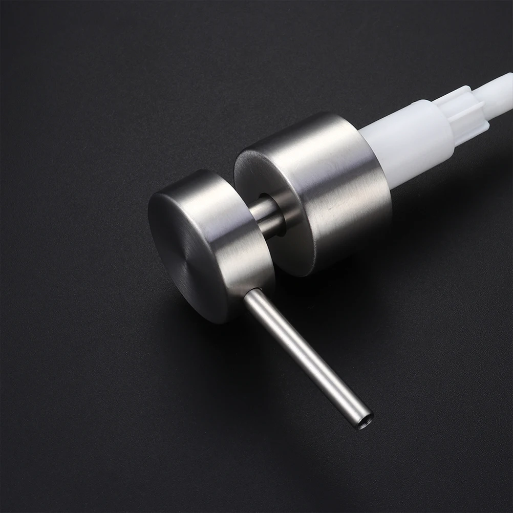 

2Pcs Stainless Steel Soap Dispenser Pump Head Replacement for Bottles Premium Long Nozzle Bottle Pump Head for Hand Soap Lotion