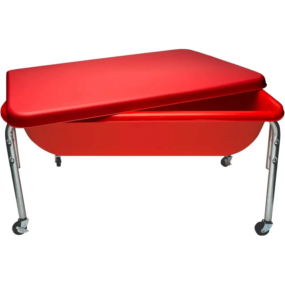 

Medium Sensory Table and Lid – 18″ Height, Sandbox with Lid, Water Table or Kids, Red