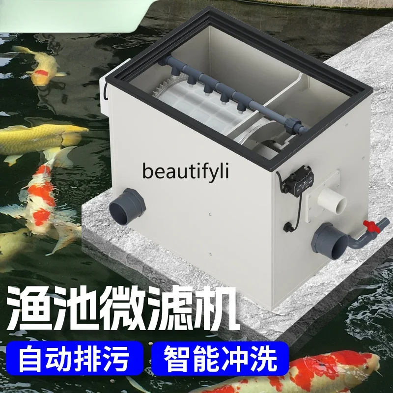 Filter Aquaculture Fish Pond Microstrainer Change Water Automatic Backwash Filter