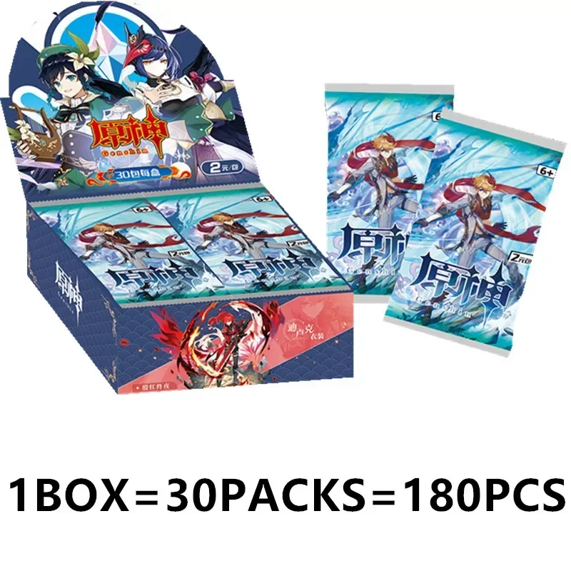 2023 New Original Genshin Impact Collection Cards Box TCG Pack Full Set Set New In Anime Game Playing Cards Board Toys Gift Toys