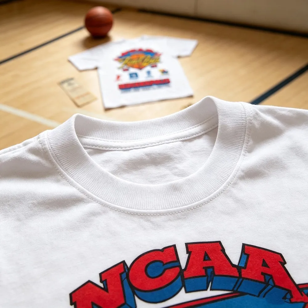 Retro Vintage Sports Basketball Graphic T‑Shirt, Athletic Style Crew Neck Short Sleeve Tee, Loose Fit Breathable Casual Streetwear Tops for Men Women streetwear,crew neck,cotton blend,outdoor outing,machine washable