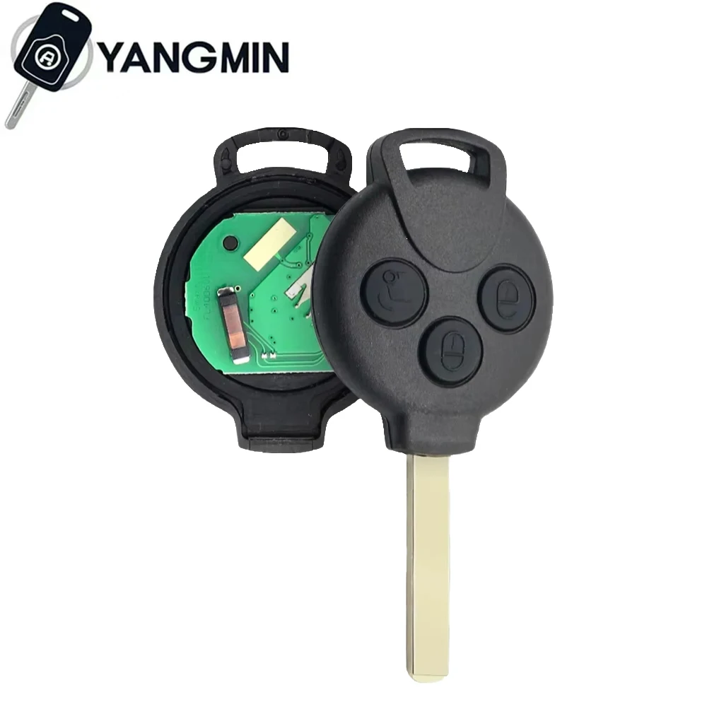 Pilot zdalnego sterowania KR55WK45144 do Mercedes-Benz Fortwo 451 2007-2013, obudowa kluczyka samochodowego z chipem ID46 PCF7941, częstotliwość 315/433 MHz.