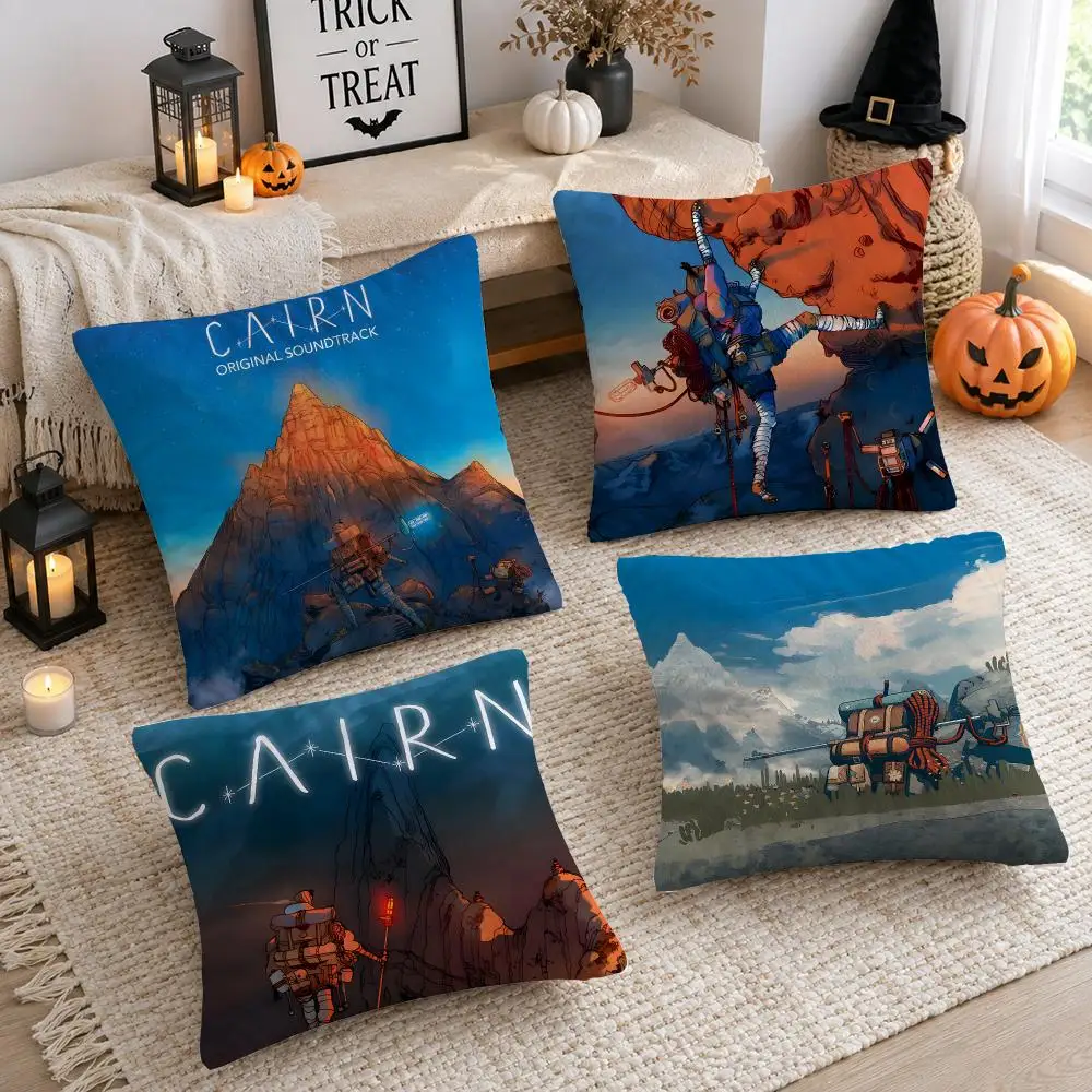 Video Game C-Cairn Cushion Cover Plush Decorative Pillow Case With Hidden Zipper Cutecore Room Decor For Home