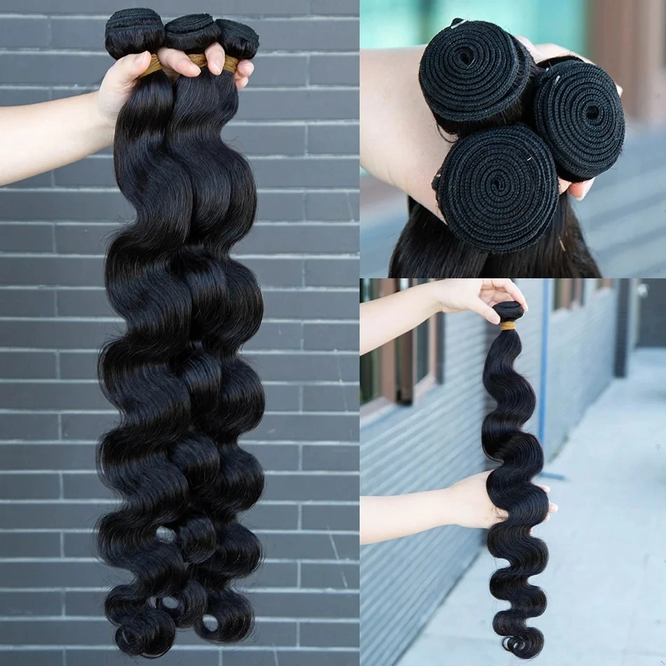 Body Wave Raw 1 3 4 Human Hair Bundles Unprocessed Human Hair Wavys Double Drawn Weft Virgin Hair Bundles Weave Extensions