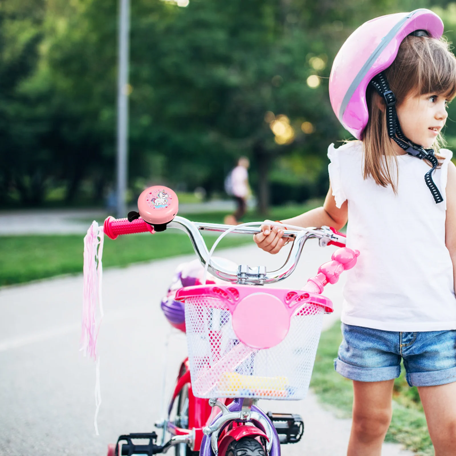 2 pcs Balance Bike Bell Metal Cute Unicorn Design Loud Clear Sound For Kids Bicycle Scooter Tricycle Cycling Accessories