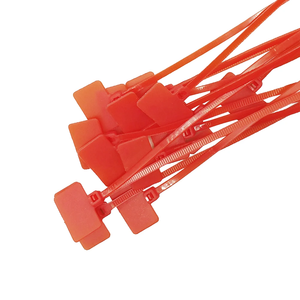 

250 pcs Cable Ties Heavy Duty Wire Zip Labels Large Red Durable Nylon Electric Accessories