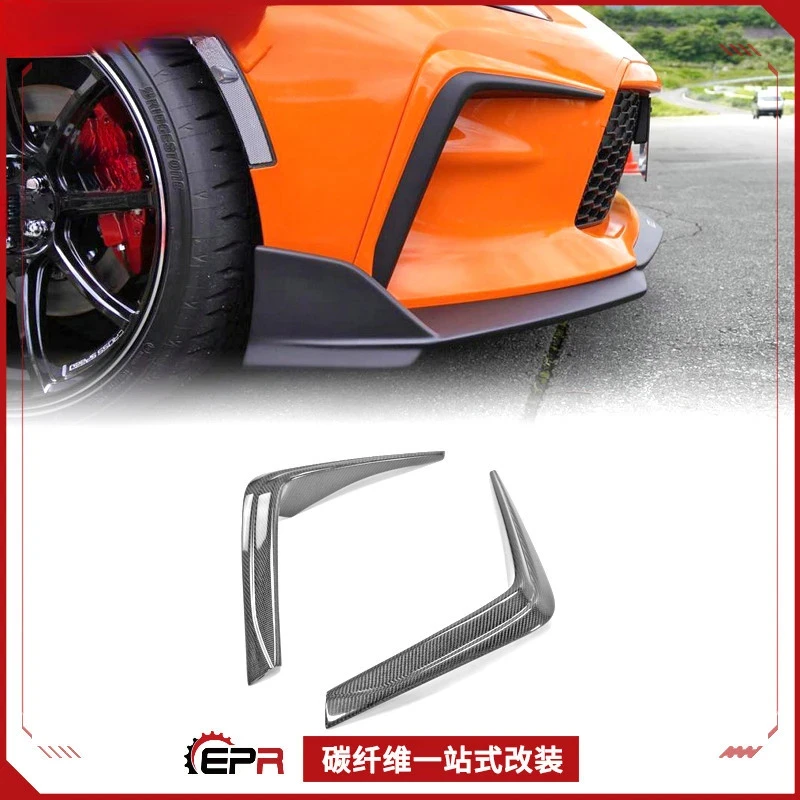 For Toyota GR86 ZN8 (2022+) SAAR Carbon Fiber TOMS Style Front Bumper Side Air Knife Spoiler view 2